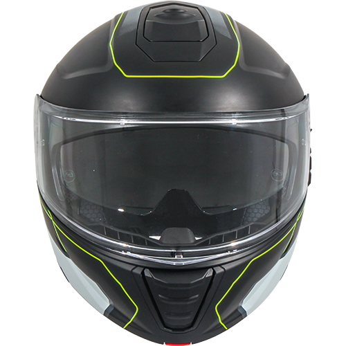 Helm Vito Systeemhelm Furio Mat Zwart/Geel