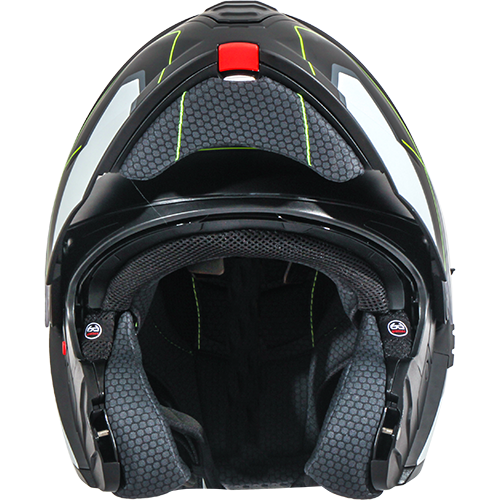 Helm Vito Systeemhelm Furio Mat Zwart/Geel