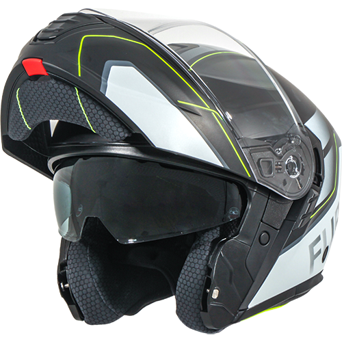 Helm Vito Systeemhelm Furio Mat Zwart/Geel