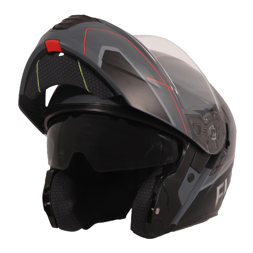 Helm Vito Systeemhelm Furio Mat Zwart/Rood