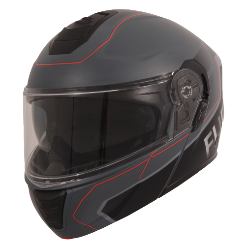 Helm Vito Systeemhelm Furio Mat Zwart/Rood