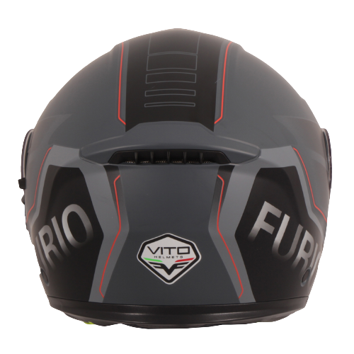 Helm Vito Systeemhelm Furio Mat Zwart/Rood