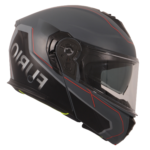 Helm Vito Systeemhelm Furio Mat Zwart/Rood