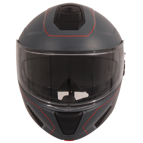 Helm Vito Systeemhelm Furio Mat Zwart/Rood