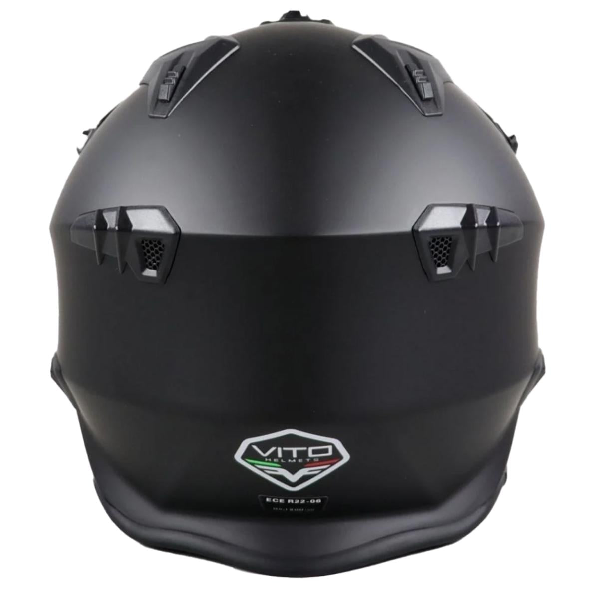 Helm Vito Jet Bruzano Mat Zwart + peak