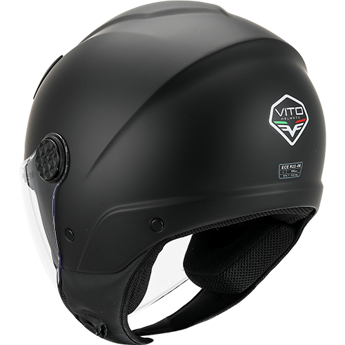 Helm Vito Jet Uno Mat Zwart