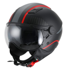 Helm Vito Jet Lavori Zwart/Deco