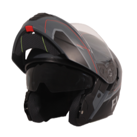 Helm Vito Systeemhelm Furio Mat Zwart/Rood